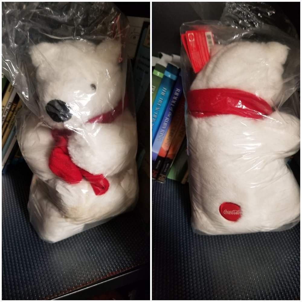 Vintage Coca Cola Bear Plush with tags
